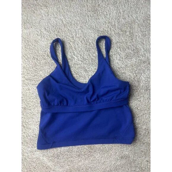 Lululemon Align Tank Top Riverside Blue Size 6 Nulu Yoga Workout Bra - Picture 6 of 10